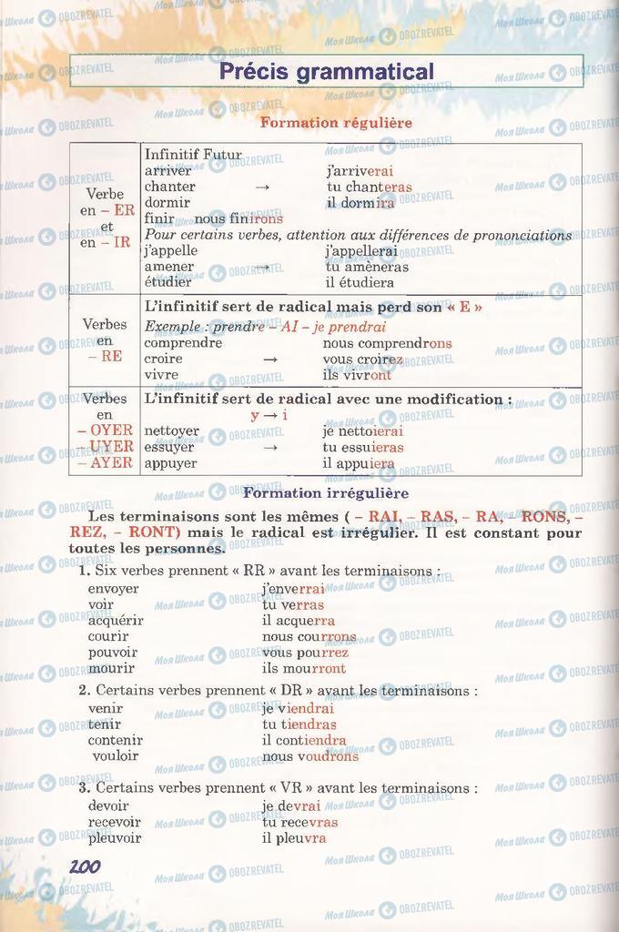 Підручники Французька мова 11 клас сторінка 200