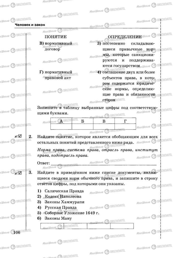 Підручники Правознавство 11 клас сторінка  106