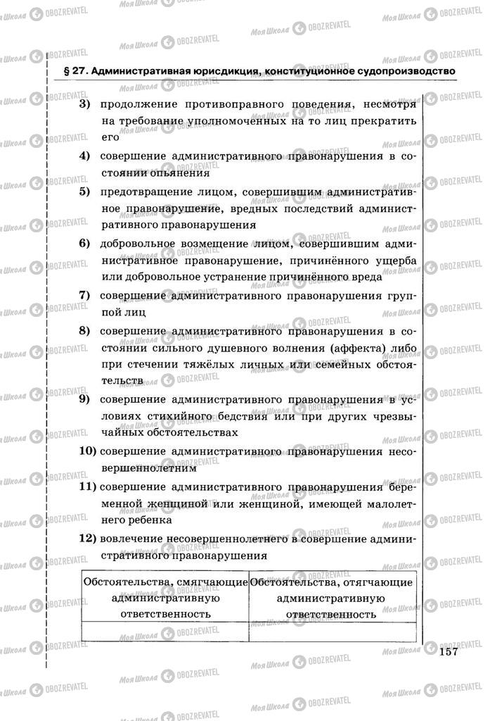 Підручники Правознавство 11 клас сторінка  157