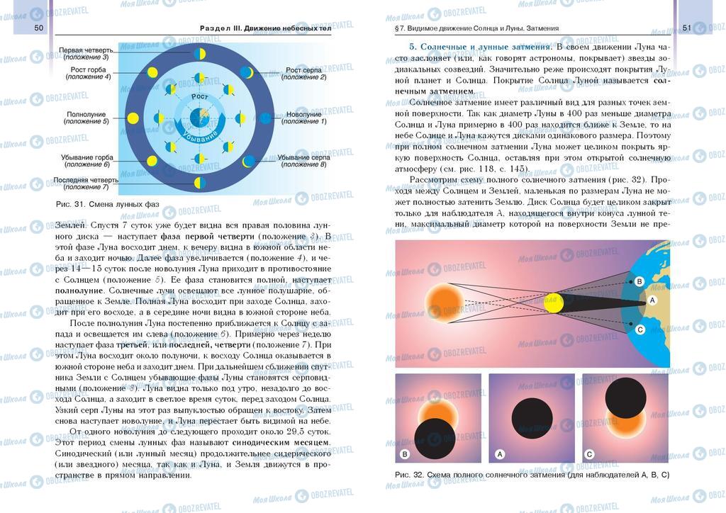 Учебники Астрономия 11 класс страница  50-51