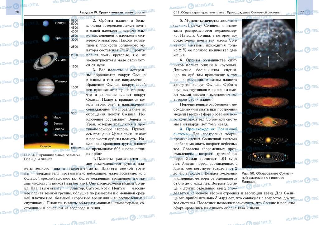 Підручники Астрономія 11 клас сторінка  76-77