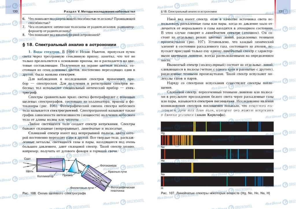 Учебники Астрономия 11 класс страница  130-131