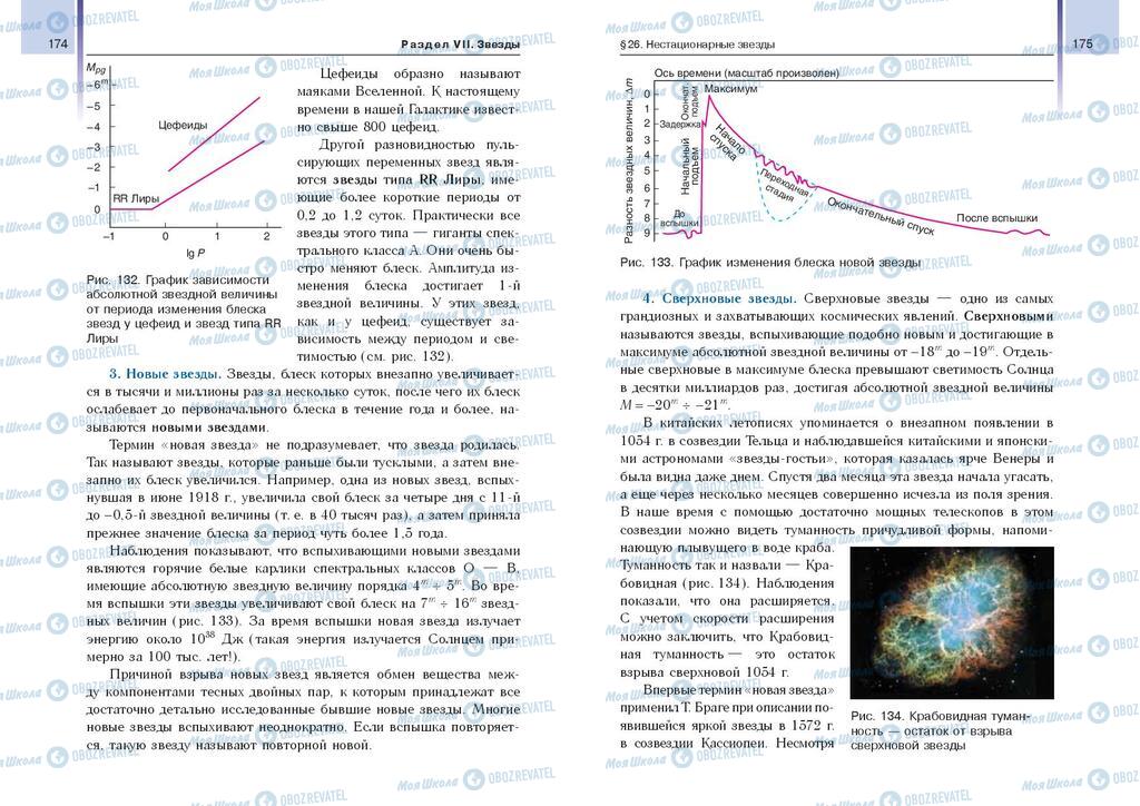 Учебники Астрономия 11 класс страница  174-175