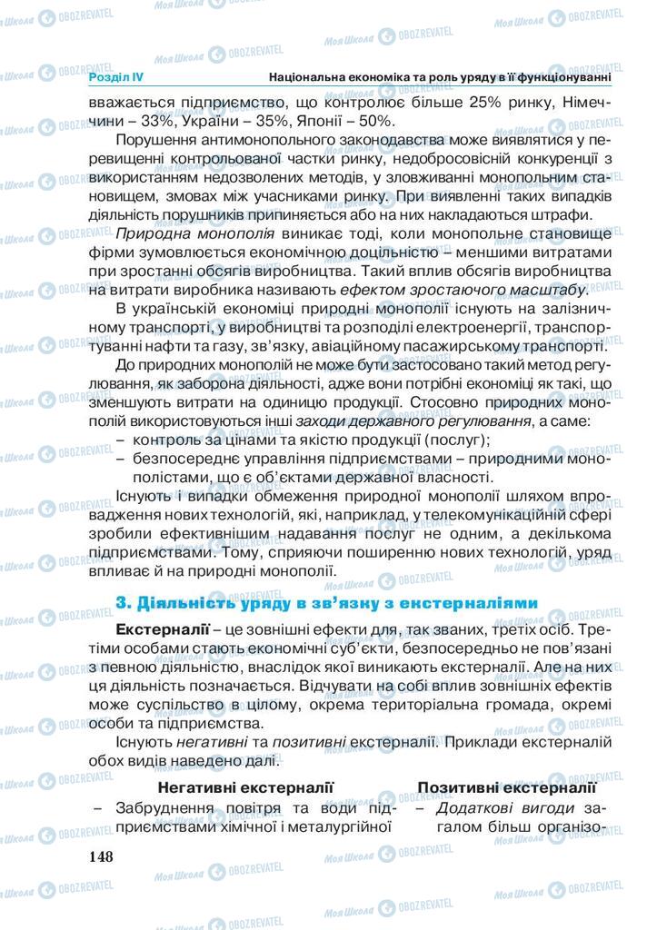 Підручники Економіка 11 клас сторінка 148