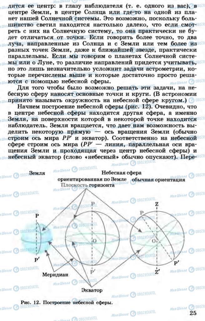 Підручники Астрономія 11 клас сторінка  25