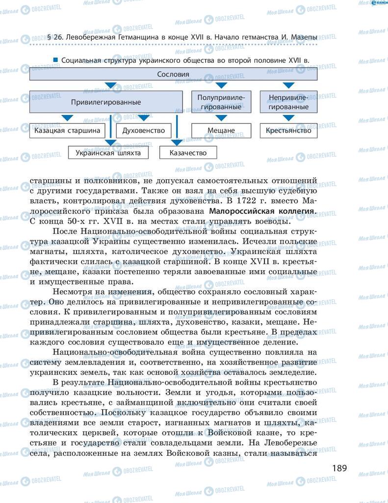 Учебники История Украины 8 класс страница 189