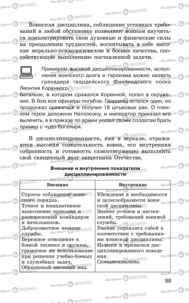 Учебники ОБЖ 11 класс страница  169