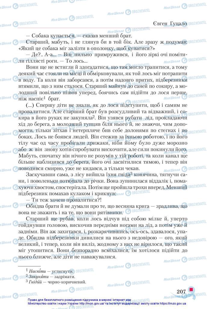 Підручники Українська література 5 клас сторінка 207