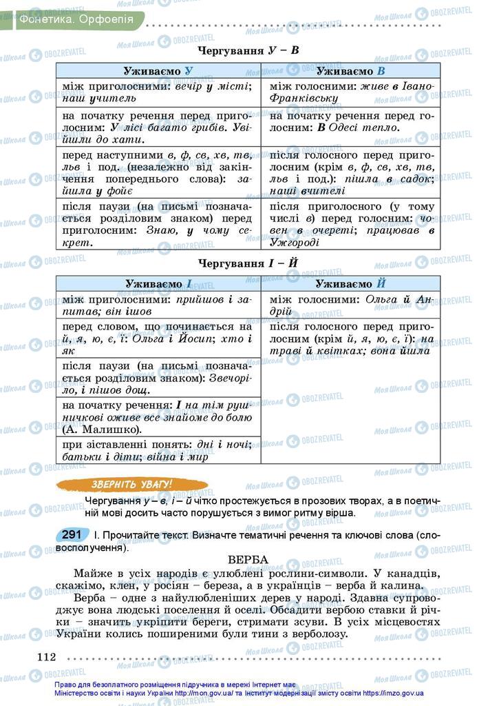 Підручники Українська мова 5 клас сторінка 112