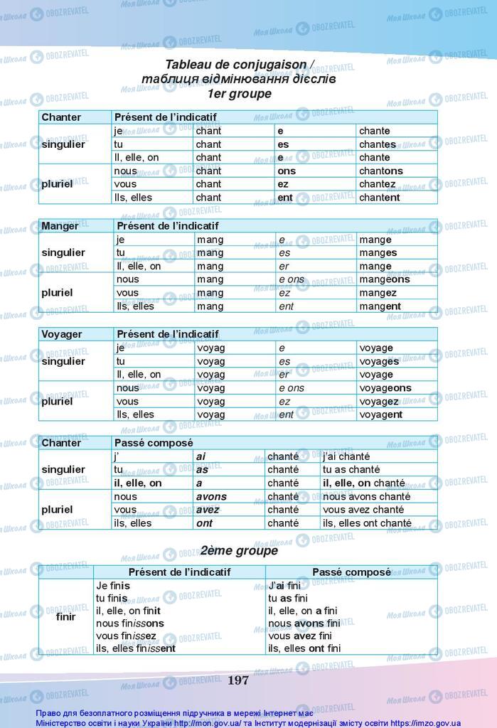 Підручники Французька мова 5 клас сторінка 197