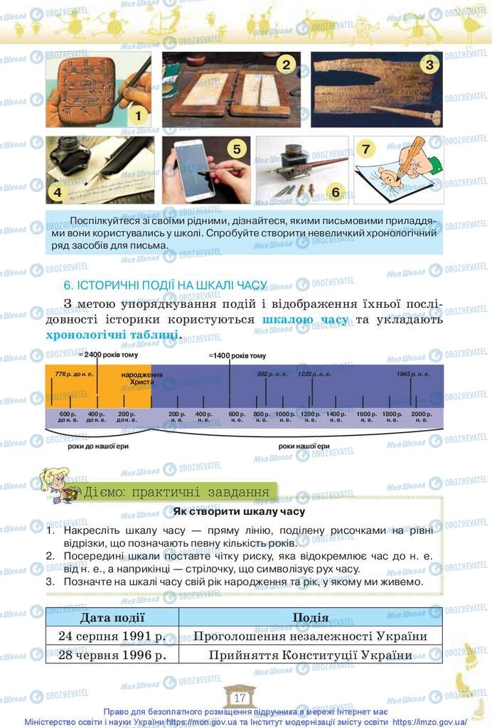 Підручники Історія України 5 клас сторінка 17