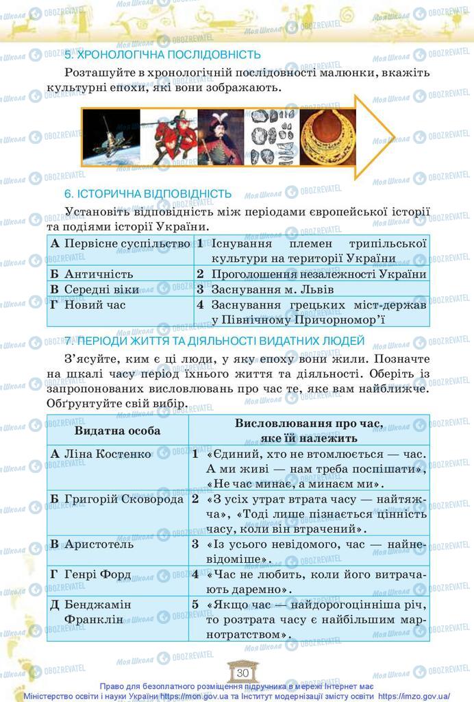 Підручники Історія України 5 клас сторінка 30