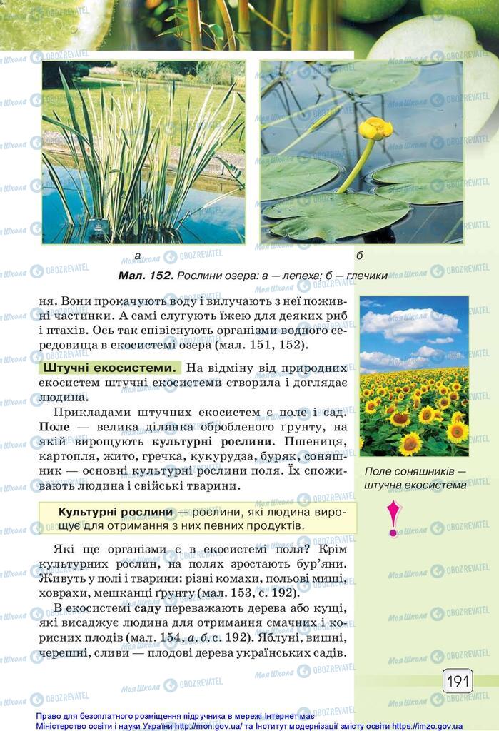 Підручники Природознавство 5 клас сторінка 191