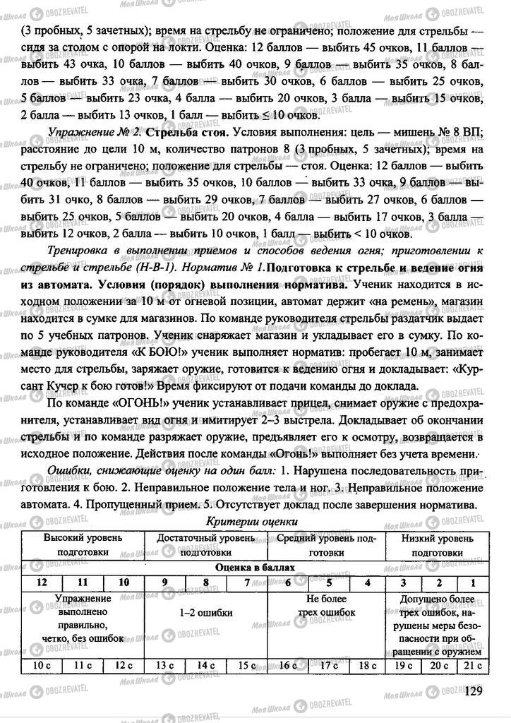 Підручники Захист Вітчизни 11 клас сторінка 129