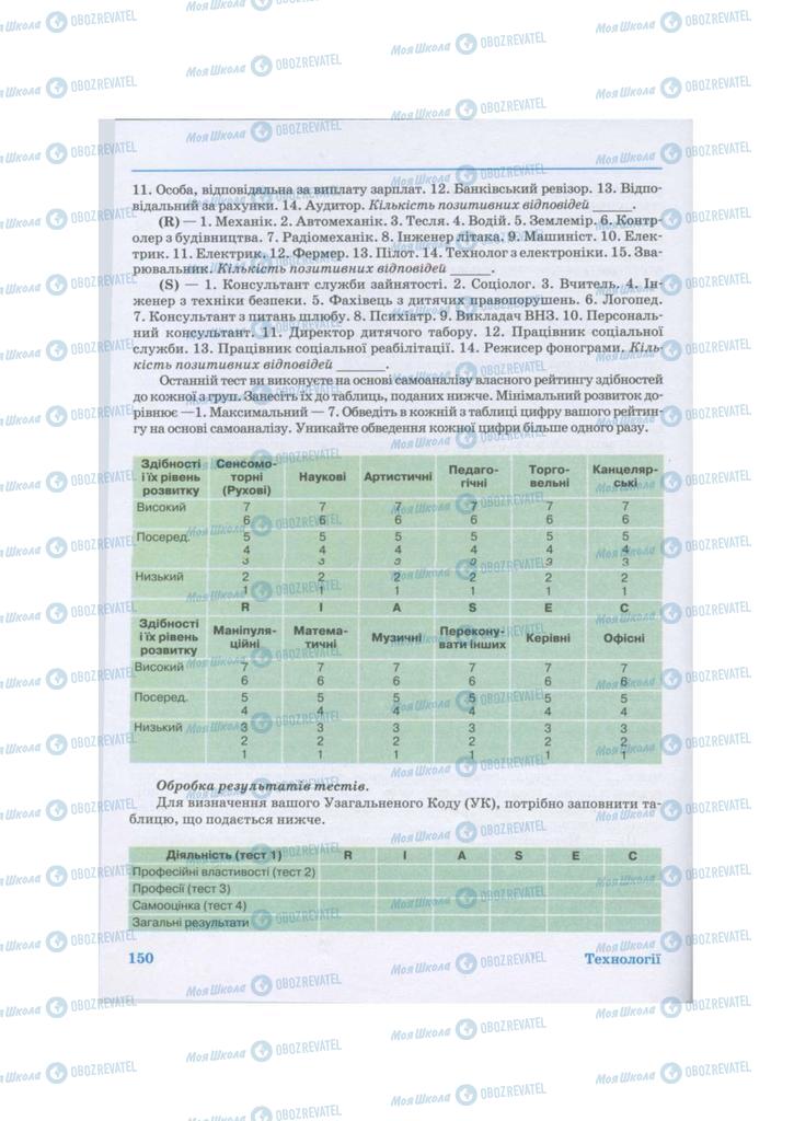 Учебники Технологии 11 класс страница 150