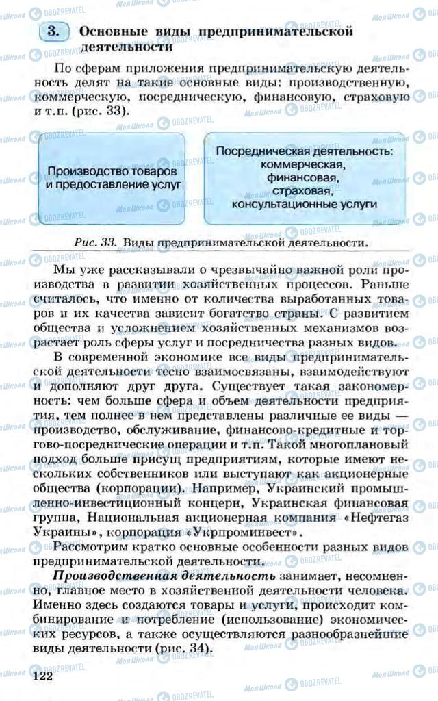 Підручники Економіка 10 клас сторінка 122