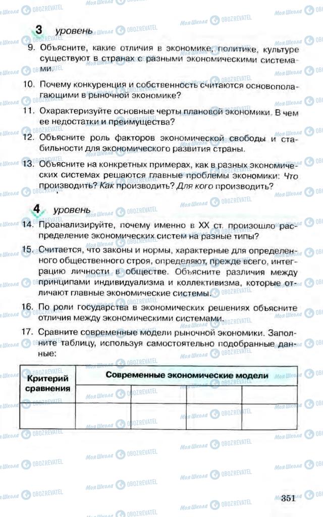 Учебники Экономика 10 класс страница 351