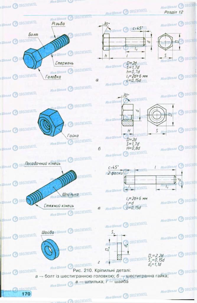 Підручники Креслення 11 клас сторінка 170