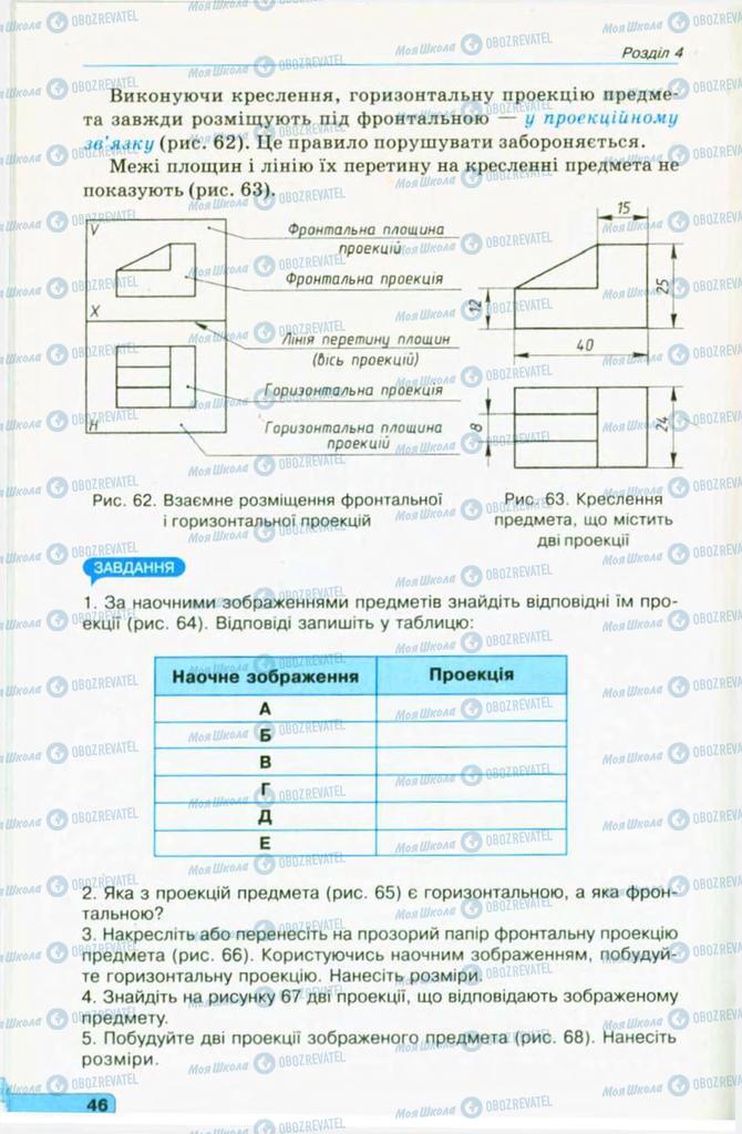 Підручники Креслення 11 клас сторінка 46