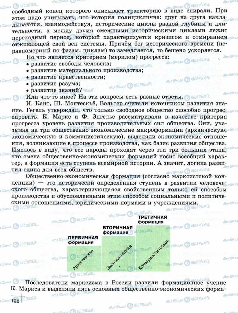 Учебники Обществознание 10 класс страница  120