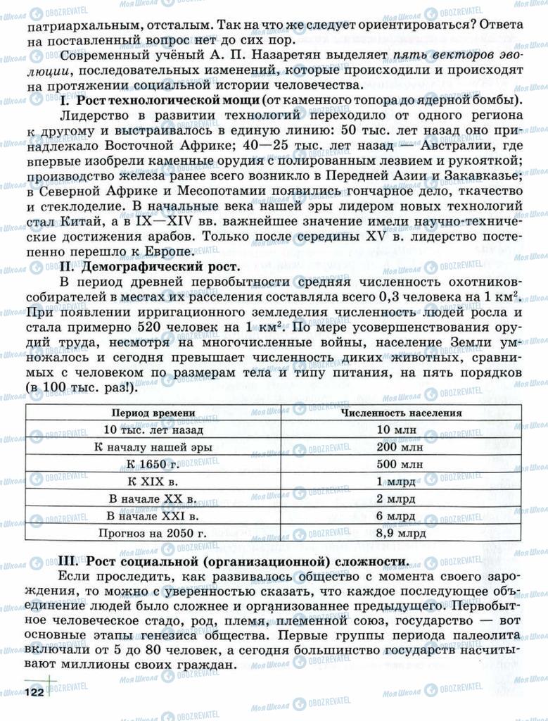 Підручники Суспільствознавство 10 клас сторінка  122
