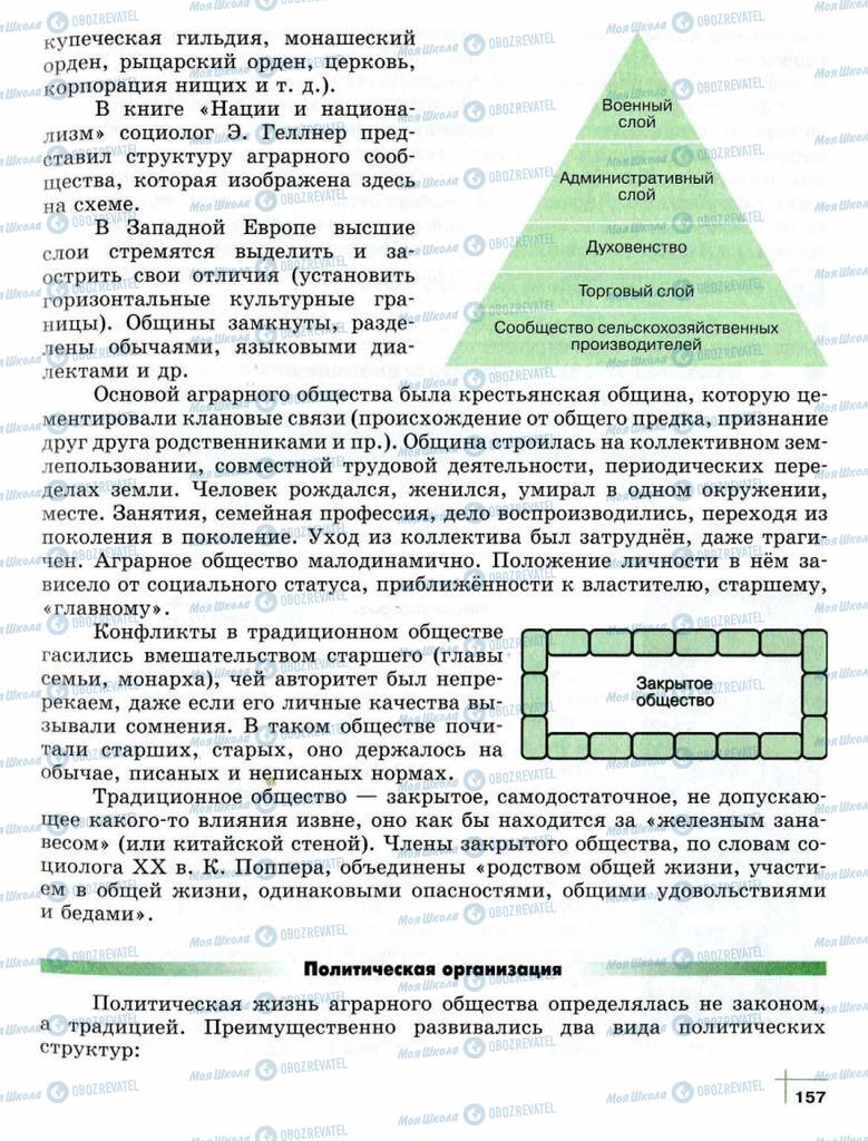 Підручники Суспільствознавство 10 клас сторінка  157