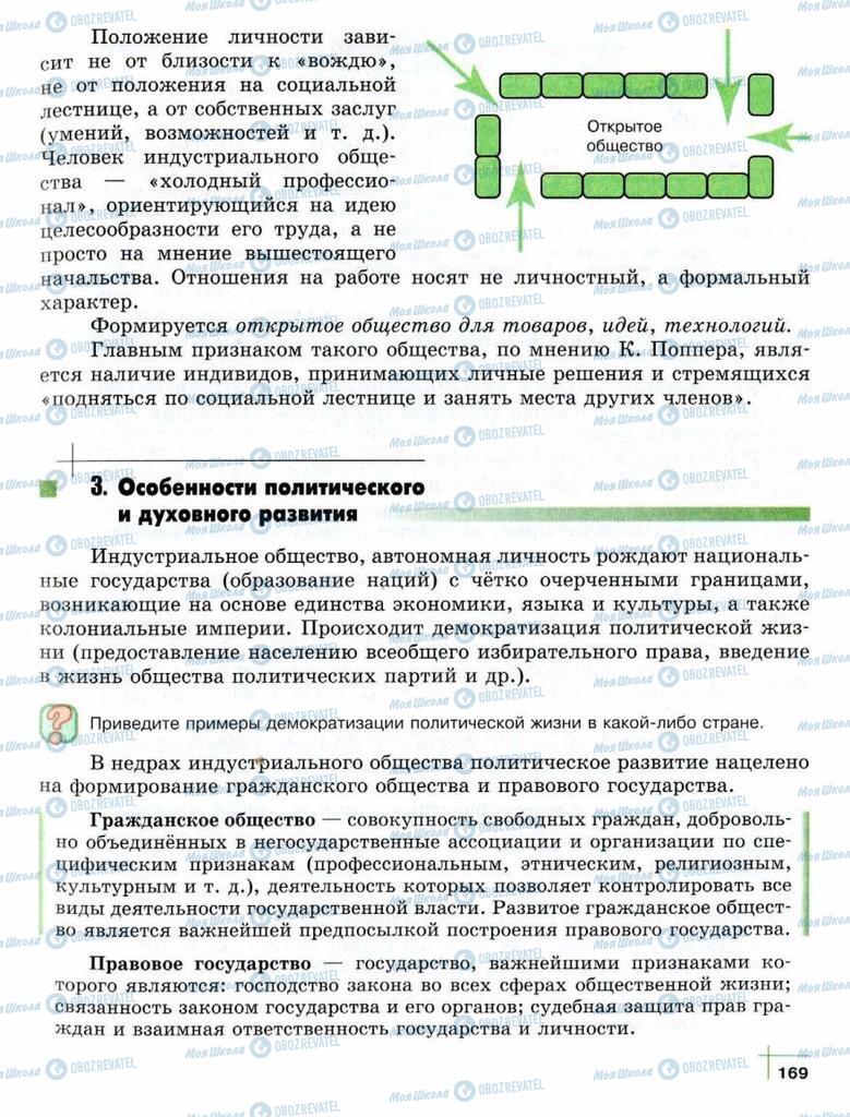 Підручники Суспільствознавство 10 клас сторінка  169