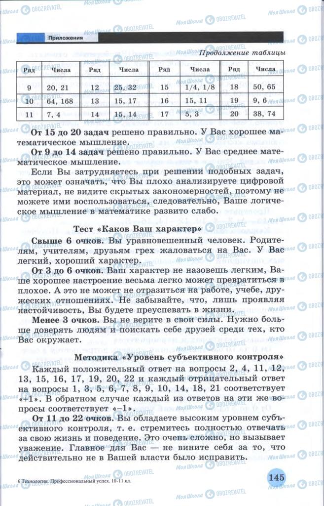 Підручники Технології 10 клас сторінка  145