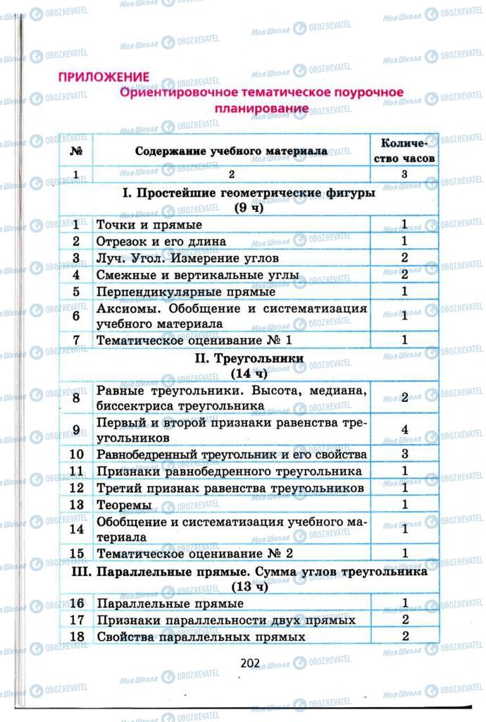 Підручники Геометрія 7 клас сторінка  202