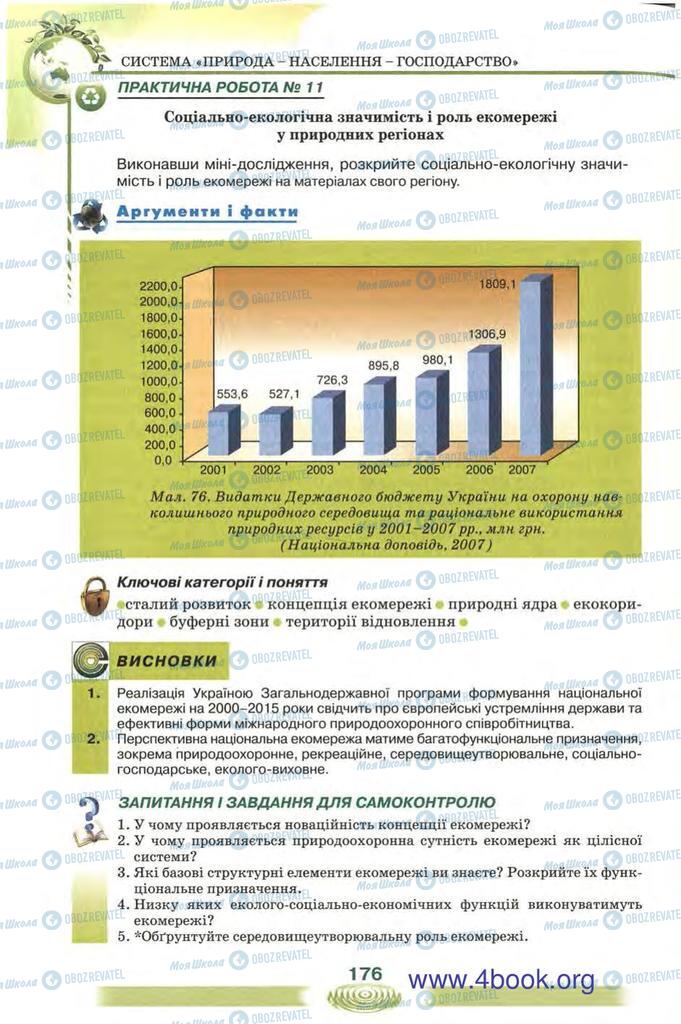 Підручники Екологія 10 клас сторінка 176