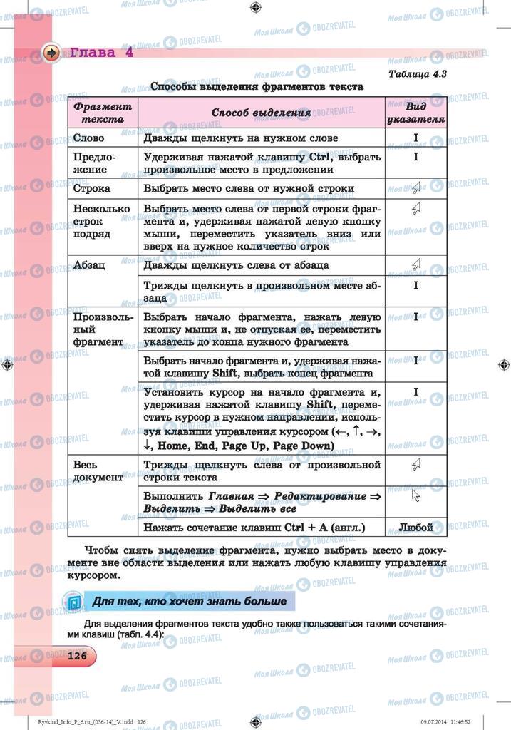 Підручники Інформатика 6 клас сторінка 126