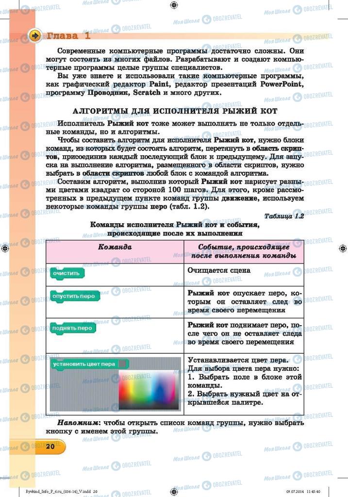 Підручники Інформатика 6 клас сторінка 20