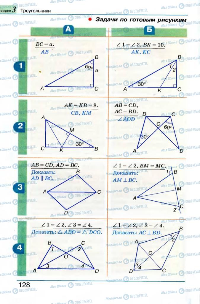 Підручники Геометрія 7 клас сторінка 128