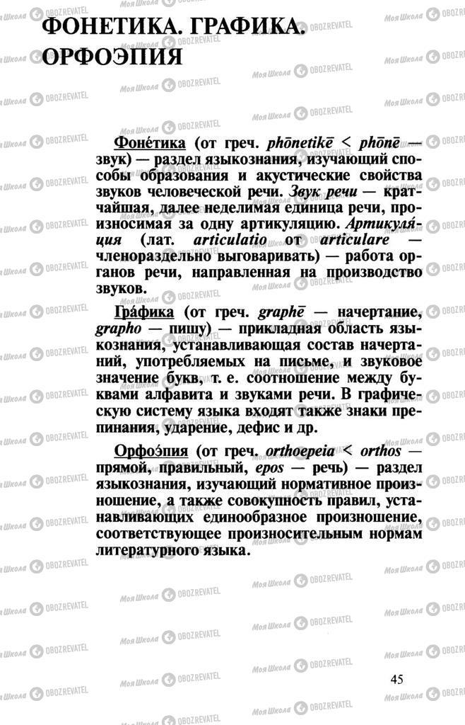Підручники Російська мова 10 клас сторінка  45