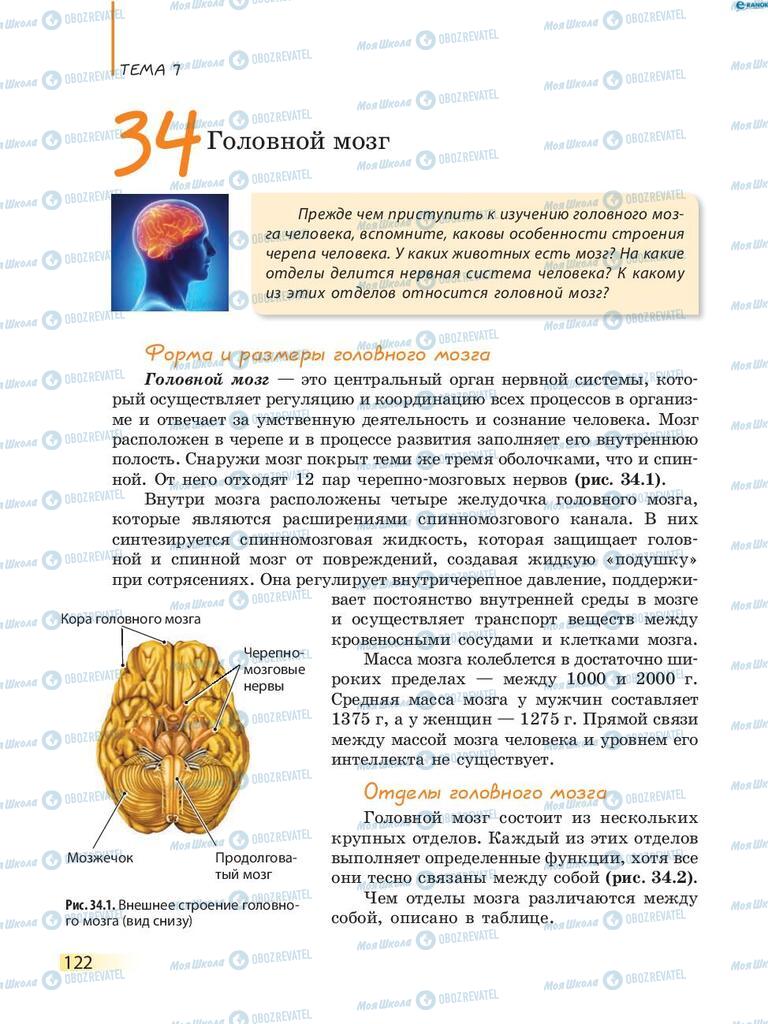 Учебники Биология 8 класс страница 122