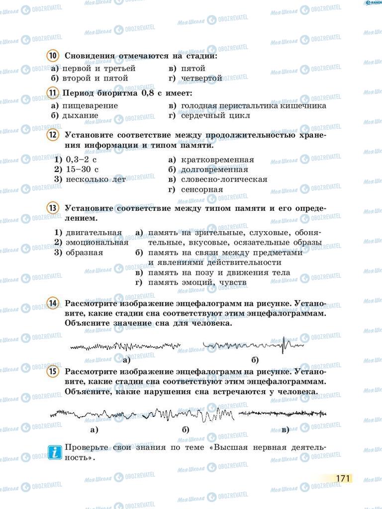 Учебники Биология 8 класс страница 171