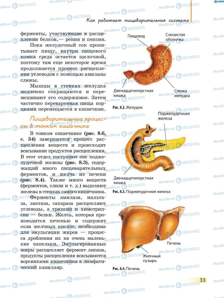 Учебники Биология 8 класс страница 33