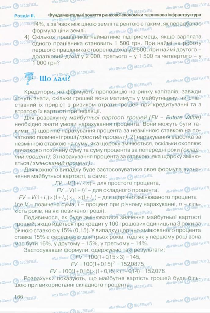 Підручники Економіка 10 клас сторінка 166