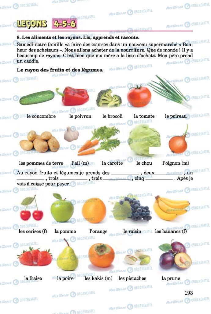 Підручники Французька мова 7 клас сторінка 193