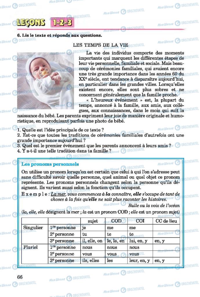 Підручники Французька мова 7 клас сторінка 66