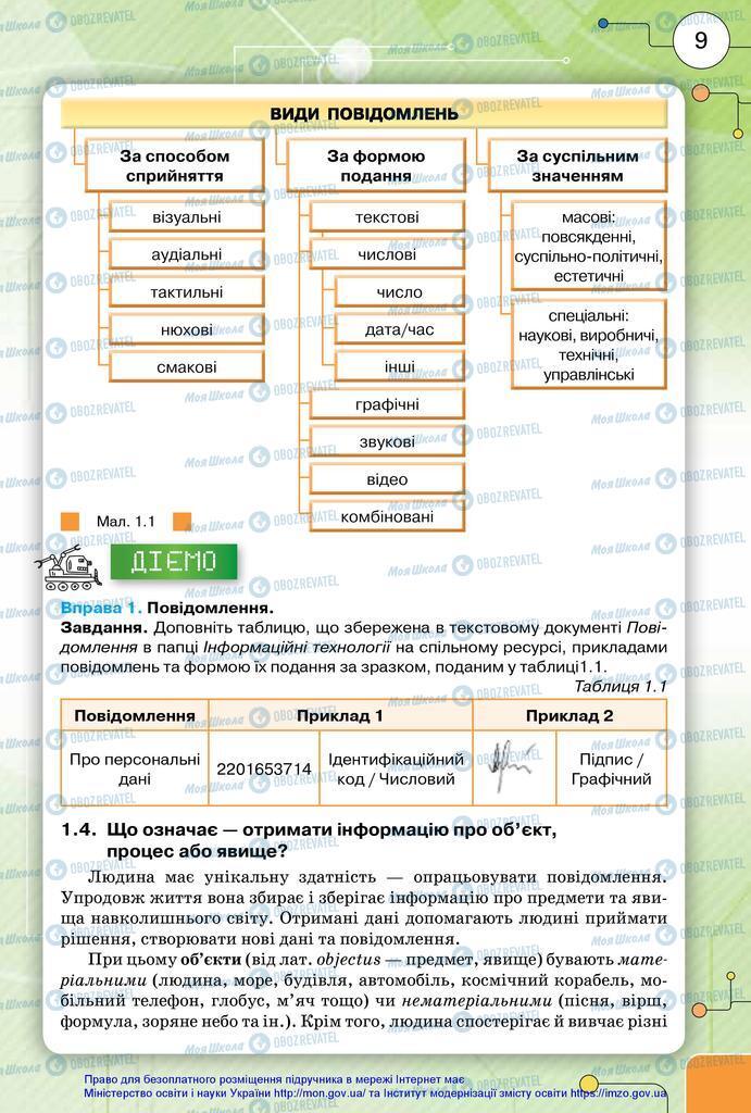 Підручники Інформатика 10 клас сторінка 9