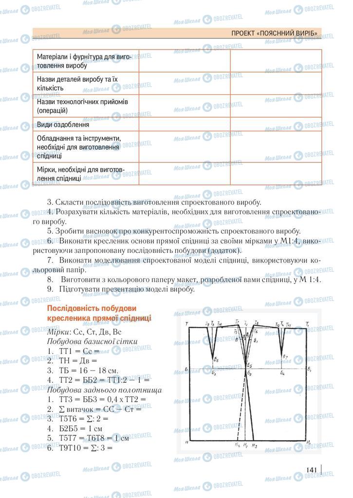Учебники Технологии 10 класс страница 141
