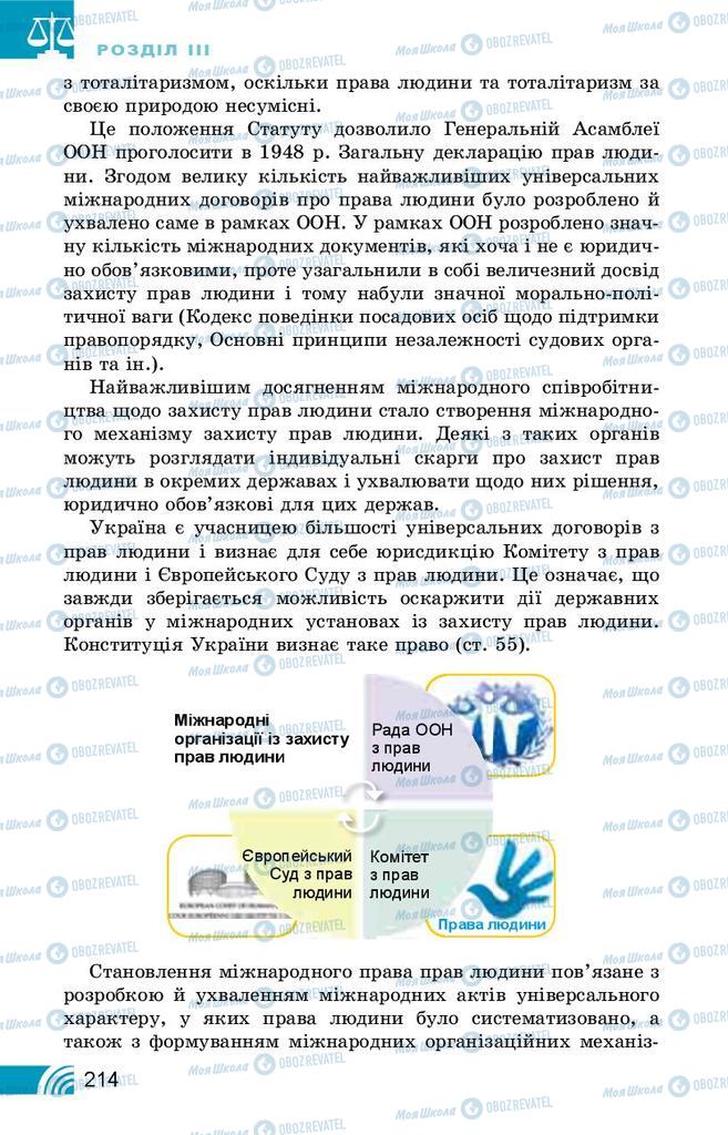 Підручники Правознавство 10 клас сторінка 214