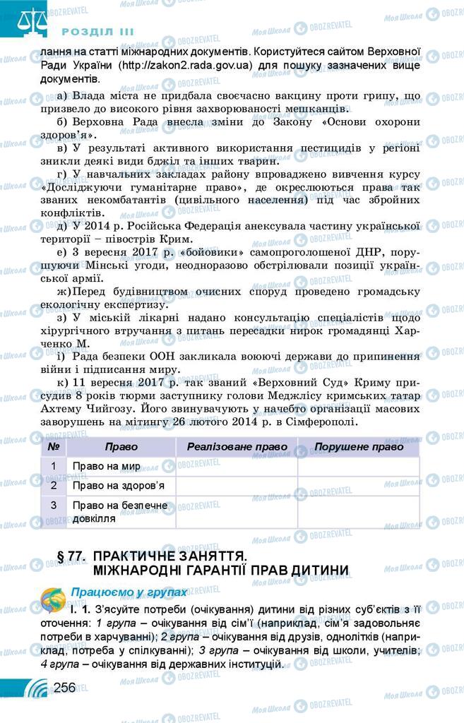 Підручники Правознавство 10 клас сторінка 256