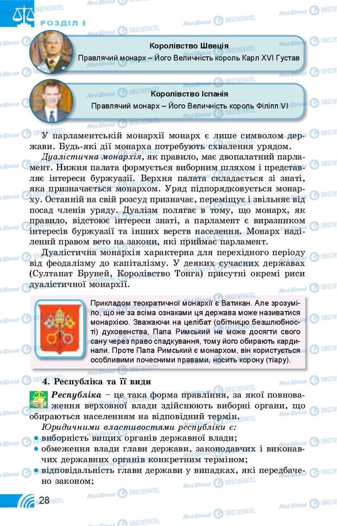 Підручники Правознавство 10 клас сторінка 28