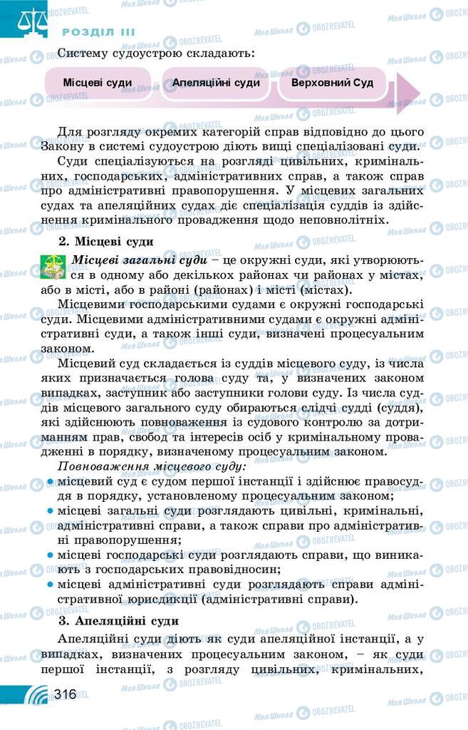 Підручники Правознавство 10 клас сторінка 316