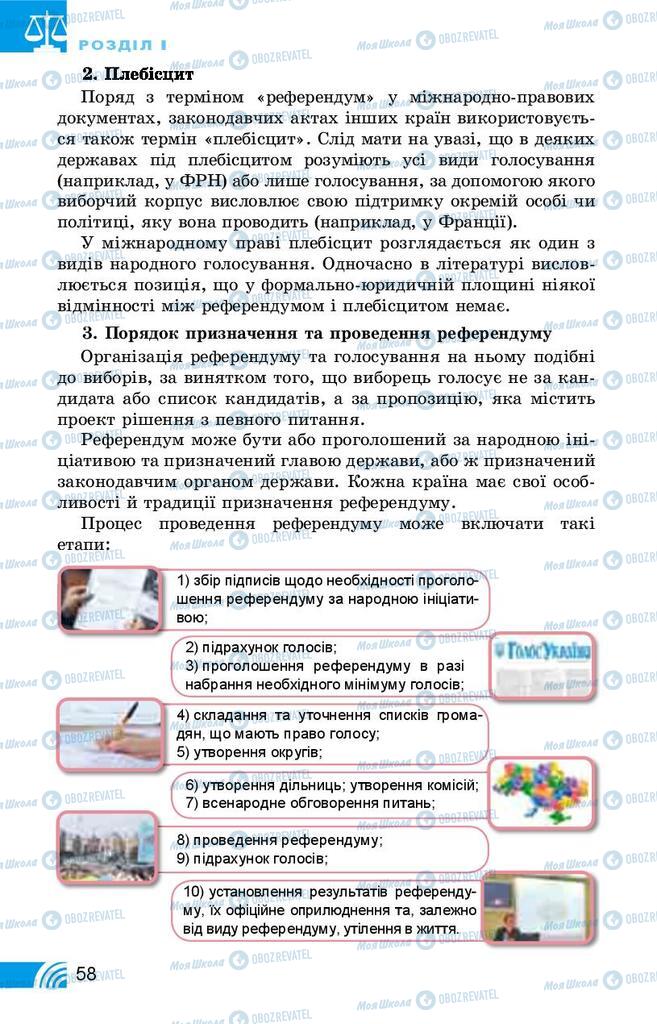 Підручники Правознавство 10 клас сторінка 58