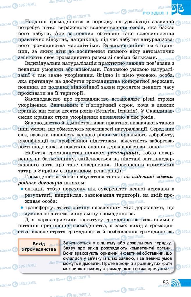 Підручники Правознавство 10 клас сторінка 83