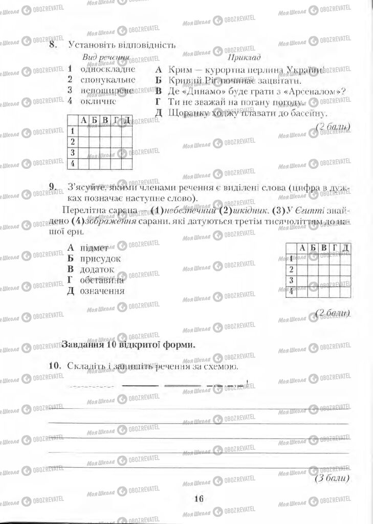 Учебники Укр мова 5 класс страница 16