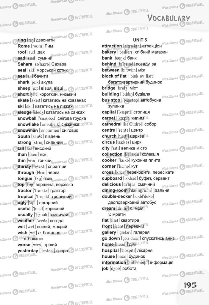 Підручники Англійська мова 4 клас сторінка 195